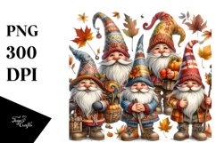 Detailed Autumn Gnome PNG Product Image 3