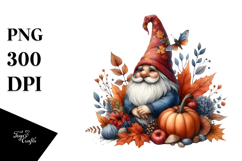 Detailed Autumn Gnome PNG Product Image 1