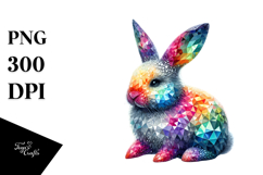 Diamond Bunny Painting, High-Res PNG Product Image 1