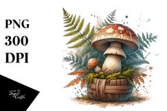 Wooden Mushroom Watercolor Splash Product Image 3