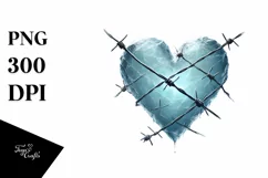 Simple Heart of Digital Painting PNG Product Image 1