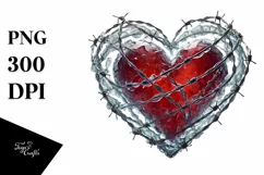 Simple Heart of Digital Painting PNG Product Image 1