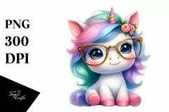 Watercolor es Baby Unicorn | Clipart Product Image 3