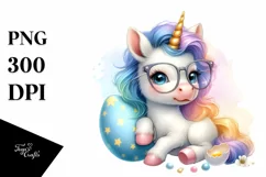 Cute Baby Unicorn with es | Sublimation | Clipart Product Image 1