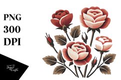 Retro Roses PNG Product Image 1