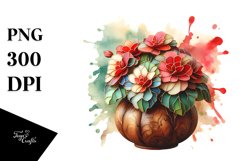 Detailed Stained Begonia Watercolor Splash Product Image 3