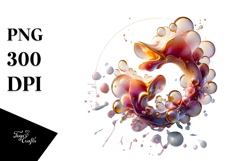 Abstract Golden Snapdragon PNG Product Image 1