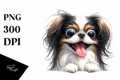 Cute Crazy Japanese Chin Clipart Product Image 1