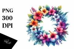 Vibrant Floral Wreath Hawaiian Flowers Product Image 1
