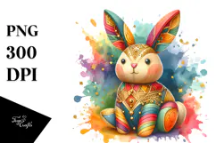 Colorful Bunny Made of Wood Product Image 1