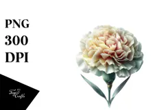 Carnation with Golden Insertions, Transparent PNG Product Image 1