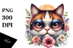 Angry Cat with Sunglasses, Transparent PNG Product Image 1
