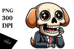 Silly Skull with Tongue-Out Face PNG Product Image 1