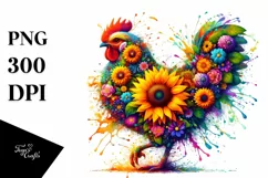 Abstract Watercolor Chicken, Transparent PNG Product Image 3