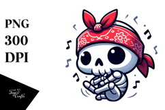Dancing Animal Skull with Bandana, Trending PNG Product Image 1