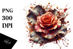 Abstract Glossy Begonia Watercolor Splash Product Image 3