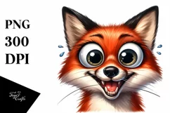 Excited Big Fox with Goofy Smile | Sublimation | Clipart Product Image 3