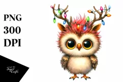 a Cute Watercolor Owl PNG Product Image 3