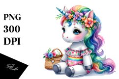 Colorful Unicorn Beachwear Clipart Product Image 3