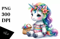 Colorful Unicorn Beachwear Clipart Product Image 3