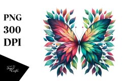 Abstract Vibrant Butterfly PNG Product Image 3