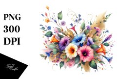 Colorfull Abstract Bouquet with Gold Foil | Sublimation | Product Image 1