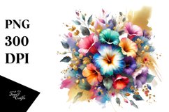 Colorful Bouquet with Morning Glory Splash | Sublimation | Product Image 1