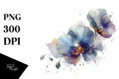 Abstract Watercolor Sweet Pea -like Watercolor Splash Product Image 3