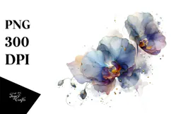 Abstract Watercolor Sweet Pea -like Watercolor Splash Product Image 1