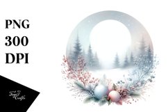 Winter Scene with Large Text, PNG Product Image 1