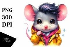 Cute Baby Mouse Posing PNG Product Image 1