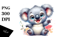 Energetic Baby Koala PNG Product Image 1