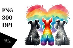Rainbow Cute Miniature Schnauzer PNG Product Image 1
