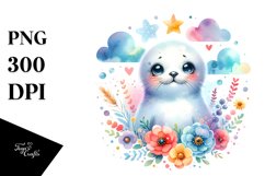 Baby Ringed Seal Stars Clouds Product Image 1