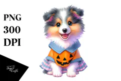Expressive Collie, Pastel Baby Watercolor PNG Product Image 1