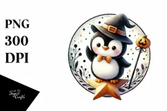 Retro Penguin for Halloween, High-Res PNG Product Image 3