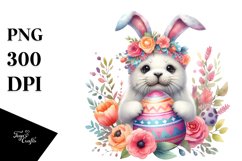 Boho Baby Seal with Easter Egg PNG Product Image 1