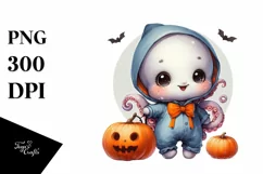 Retro Octopus for Halloween, High-Quality PNG Product Image 3
