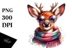 Funny Cute Deer Smiling Clipart Product Image 1