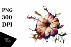 Abstract Wooden Petunia PNG Product Image 7