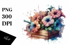 Abstract Wooden Petunia PNG Product Image 1