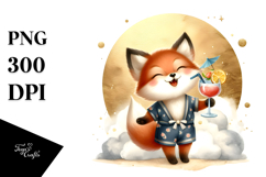Digital Painting of Happy Fox PNG Product Image 1