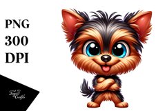 Colorful Small Baby Yorkshire Terrier | Sublimation Clipart Product Image 3