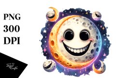Whimsical Halloween Moon with Goofy Smile | Sublimation | Product Image 3