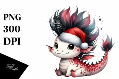 Expressive Cute Dragon with Punk Haircut, PNG Product Image 1