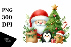 Adorable Christmas Characters Peeking, PNG Product Image 3