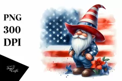 Patriotic Cowboy Gnome USA | Clipart Product Image 3