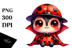 Colorful Baby Ladybug Dressed as Vampire Product Image 1