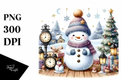 Snowman in Winter, High-Res PNG Product Image 3