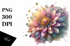 Shiny Transparent Sunflower PNG Product Image 3